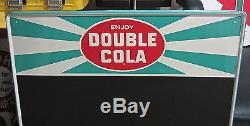 Vintage 1960s Original DOUBLE COLA Advertising Sign MENU BOARD Tin Chalkboard