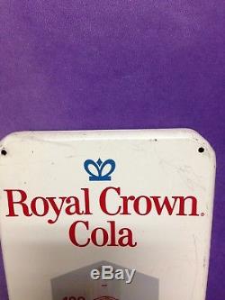 Vintage 1960s Royal Crown RC soda thermometer tin sign