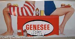 Vintage 1960s era Genesee Beer Tin Advertising Sign brewing co Rochester NY