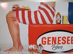 Vintage 1960s era Genesee Beer Tin Advertising Sign brewing co Rochester NY