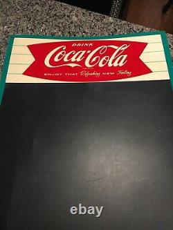 Vintage 1961 Coca-Cola Menu Board Sign Tin Chalkboard Advertising