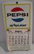 Vintage 1969 Pepsi Cola Soda Metal Tin Sign/calendar