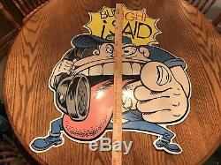 Vintage 1996 BUD LiGHT i SAID Rizzo Jerky Boyz Beer Metal Tin Advertising Sign