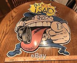 Vintage 1996 BUD LiGHT i SAID Rizzo Jerky Boyz Beer Metal Tin Advertising Sign