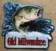 Vintage 1996 Old Milwaukee Beer Bass Fishing Tin Metal Sign (24 X 21) Nos