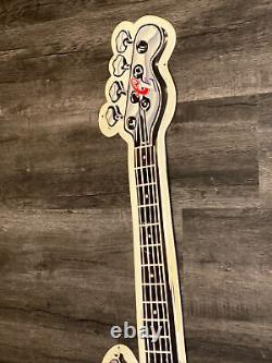 Vintage 1997 Coors brewing company Coors light guitar shaped metal/Tin sign
