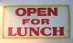 Vintage 2 Sided Tin Sign Open For Lunch Cape Cod Restaurant Country Store