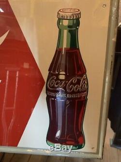 Vintage 31 COKE Coca-Cola Tin Advertising Sign Watch Video