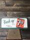 Vintage 7up Advertising Sign Tin Embossed 7up Sign