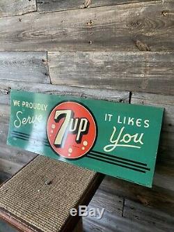 Vintage 7Up Advertising Tin Sign