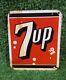 Vintage 7up Soda Advertisement Litho Tin Sign Original Red