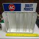 Vintage Ac Delco Ac Valve Store Display Cabinet Drawer Tin Sign