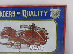 Vintage AULTMAN TAYLOR Steam Engine Thresher TIN Sign Embossed 1880's 1900s RARE