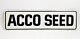 Vintage Acco Seed Farm Sign Original Metal Tin 35-1/2 X 10 Chicken Coop Feed