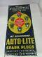 Vintage Advertising Autolite Sparkplug Tin Store Automobilia Sign 664-x