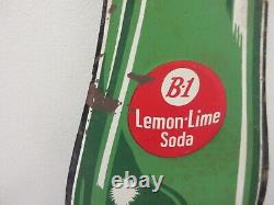 Vintage Advertising B-1 Lemon Lime Soda Die Cut Store Wall Tin Sign M-827