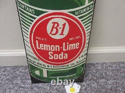 Vintage Advertising B-1 Lemon Lime Soda Die Cut Store Wall Tin Sign M-827