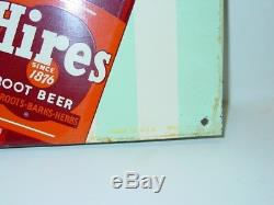 Vintage Advertising Hires Root Beer Sign, Metal, Tin, Soda Pop, Original