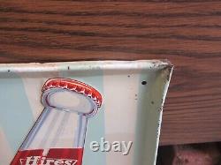 Vintage Advertising Large Hires Root Beer Soda Heavy Tin Wall Sign 357-m