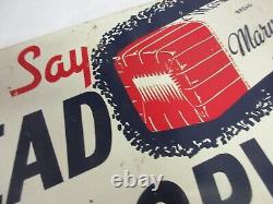 Vintage Advertising Marvel Bread Wall Tin Sign 382-y