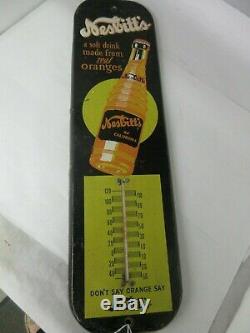 Vintage Advertising Nesbitt's Soda Large Store Tin Thermometer 695-v