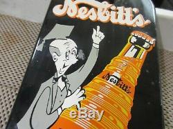 Vintage Advertising Nesbitt's Soda Store Tin Thermometer Nutty Professor 867-v
