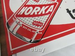 Vintage Advertising Norka Soda Mint Tin Litho Sign Soda Store Akron, O. M-523