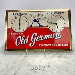 Vintage Advertising Old German Beer Open Close Tin Sign Tavern Bar Beer
