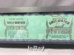 Vintage Advertising Oyster Can/tin Millbourn Co. Crisfield MD Sign Framed Art