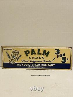Vintage Advertising Palm Cigar Tobacco Tin Sign