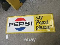 Vintage Advertising Pepsi Cola Soda Tin Sign Soda Fountain Store A-397
