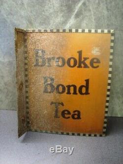 Vintage Advertising Sign Tin Metal Double Sided BROOKE BOND TEA