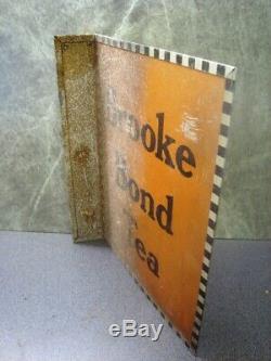 Vintage Advertising Sign Tin Metal Double Sided BROOKE BOND TEA