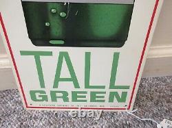 Vintage Advertising Tall Green Beer Tavern Bar Beer Garden Sign Tin M-226