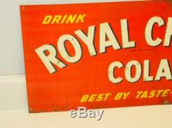 Vintage Advertising Tin Drink Royal Crown Cola Sign, Pop Soda, Original 8-47