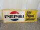 Vintage Advertising Tin Pepsi Cola Soda Fountain Large Wall Sign Store 478-z