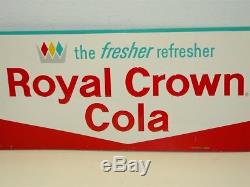 Vintage Advertising Tin Royal Crown Cola Sign, Pop Soda, Original
