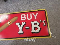 Vintage Advertising Tin Sign By's Yb's Cigar Store Display Sign 196-x