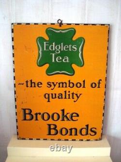 Vintage Advertising Tin Sign EDGLETS TEA BROOKE BONDS Barlow & Sons London