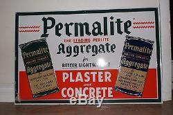 Vintage Advertising Tin Sign Permalite Aggregate For Sale