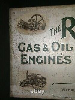 Vintage Advertising Tin Sign Robsons Gas Oil Engine John Robson Shipley England
