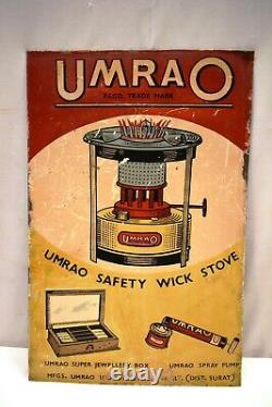 Vintage Advertising Tin Sign Stove Super Jewelry Box Spray Pump Umrao Brand 03