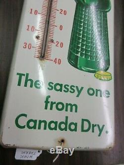 Vintage Advertising Wink Canada Dry Soda Large Store Tin Thermometer 558-v