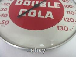 Vintage Advertsing Double Cola Round Store Tin Thermometer 363-y