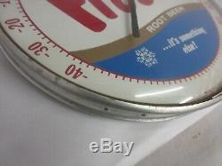 Vintage Advertsing Frostie Root Beer Round Store Tin Thermometer M-53