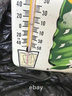 Vintage Advertsing Squirt 1963 Soda Pop General Store Tin Thermometer Tin Sign