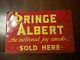 Vintage Albert Tobacco Embossed Sign Tin Tacker 22x14