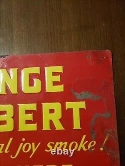Vintage Albert Tobacco Embossed Sign tin tacker 22x14