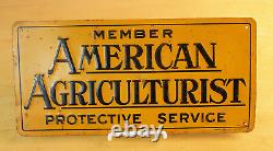 Vintage American Agriculturist Tin Tacker Sign