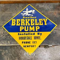 Vintage Another Berkeley Pump Installed by Vanairsdale Hardware Newport Tin Sign